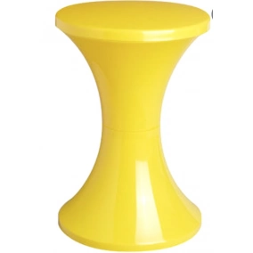 Taburete Moderno de Plstico amarillo Resistente y Verstil