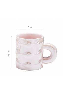 Taza Ceramica Nacarada Rosa