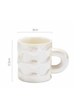 Taza Ceramica Nacarada Amarillo