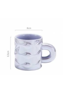 Taza Ceramica Nacarada Violeta