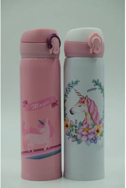 Botella Unicornio 500ml Rosa