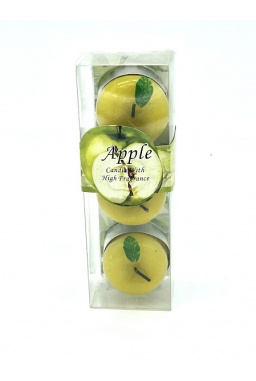 Set de 3 Velas de Frutas Manzana