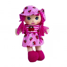 Mueca de Tela 25 cm Fucsia ? Juguete Infantil