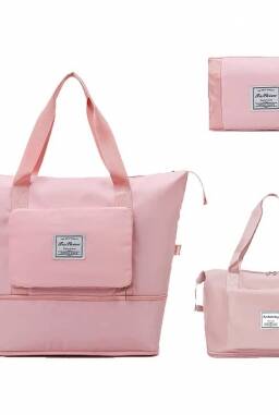 Bolso Plegable de Tela Rosa Disponible en 6 Colores