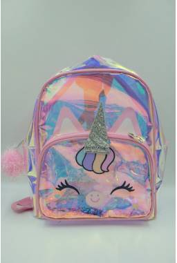 Mochila Laser Unicornio Rosa