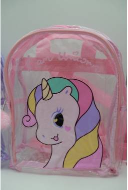 Mochila PVC Unicornio Rosa