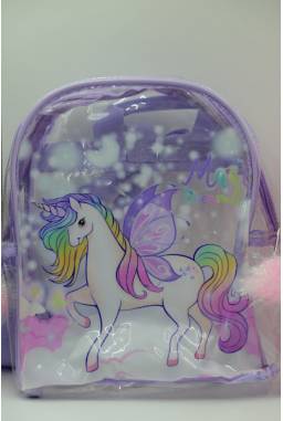 Mochila PVC Unicornio Lila