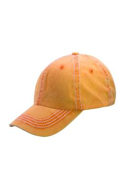 Gorro Con Visera Naranja Claro